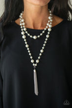 Load image into Gallery viewer, Social Hour White Pearl Necklace Paparazzi Accessories
