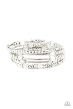 Load image into Gallery viewer, Colorful Charisma White Coil Bracelet Paparazzi Accessories