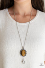 Load image into Gallery viewer, Stone Aura Brown Lanyard Paparazzi Accessories