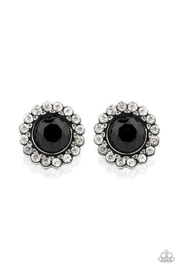 Floral Glow Black Earring Paparazzi Accessories