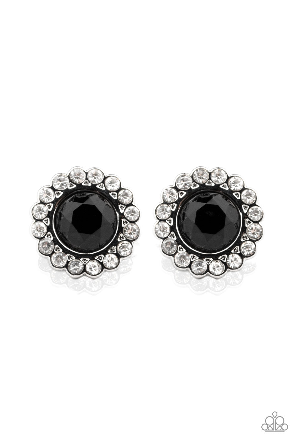 Floral Glow Black Earring Paparazzi Accessories