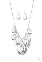 Load image into Gallery viewer, Teardrop Tempest Silver Necklace Paparazzi Accessories
