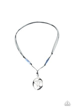 Load image into Gallery viewer, Tidal Talisman Blue Leather Urban Necklace Paparazzi Accessories