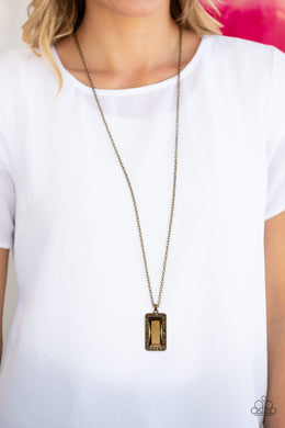 Bada BLING Bada Boom Brass Necklace Paparazzi Accessories