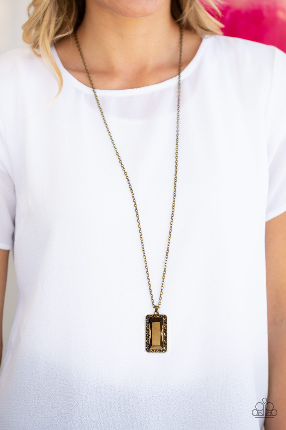 Bada BLING Bada Boom Brass Necklace Paparazzi Accessories