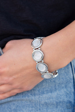 Muster Up The Luster White Cat's Eye Bracelet Paparazzi Accessories