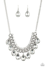 Load image into Gallery viewer, All Toget-Heir Now White Rhinestone Necklace Paparazzi Accessories
