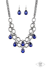 Load image into Gallery viewer, Show-Stopping Shimmer Blue Necklace Paparazzi Accessories