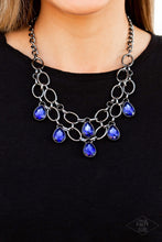 Load image into Gallery viewer, Show-Stopping Shimmer Blue Necklace Paparazzi Accessories