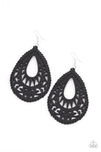 Load image into Gallery viewer, Zesty Zen Black Wooden Earring Paparazzi Accessories