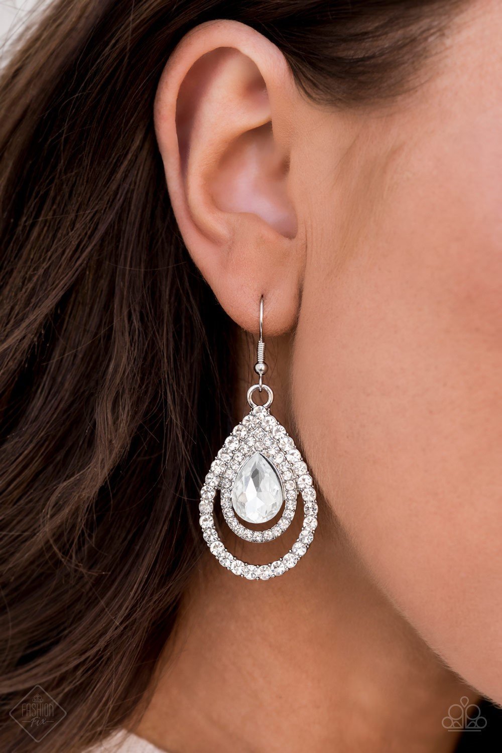 So The Story GLOWS White Earring Paparazzi Accessories