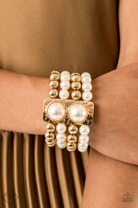 Dainty Back,gold,short necklace,Skinny Back,stretchy,Fiercely 5th Avenue - Complete Trend Blend 1020