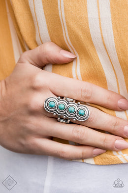Terra Trinket Blue Ring Paparazzi Accessories