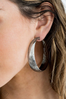 Desert Wanderings Silver Hoop Earring Paparazzi Accessories