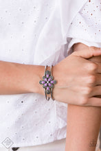 Load image into Gallery viewer, Go With the Florals Purple Hinge Bracelet Paparazzi Accessories