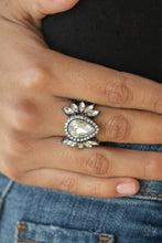 Load image into Gallery viewer, Really Regal Black Gunmetal Rhinestone Ring Paparazzi Accessories