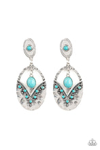 Load image into Gallery viewer, Terra Tribute - Blue Turquoise Stone Post Earrings Paparazzi Accessories