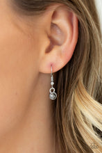 Load image into Gallery viewer, Bighearted Silver Rhinestone Heart Necklace Paparazzi Accessories