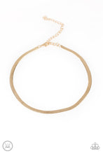 Load image into Gallery viewer, Serpentine Sheen Gold Choker Necklace Paparazzi Accessories