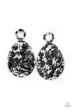 Load image into Gallery viewer, Retro-politan Black Acrylic Earrings Paparazzi Accessories