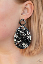 Load image into Gallery viewer, Retro-politan Black Acrylic Earrings Paparazzi Accessories