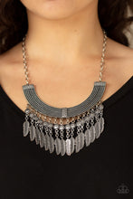 Load image into Gallery viewer, Fierce In Feathers Silver Necklace Paparazzi Accessories