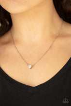 Load image into Gallery viewer, Heartbeat Bling White Necklace Paparazzi Accessories