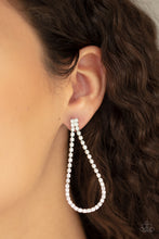 Load image into Gallery viewer, Diamond Drops - White Earring Paparazzi Accessories