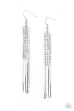Load image into Gallery viewer, Rhinestone Romance White Earring Paparazzi Accessories