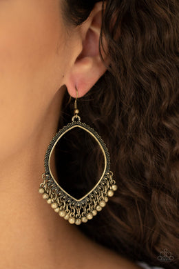 Heirloom Harmony Brass Earring Paparazzi Accessories