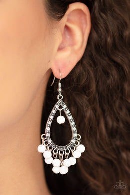 Positively Prismatic White Earring Paparazzi Accessories