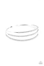 Load image into Gallery viewer, Iridescently Infatuated White Cuff Bracelet Paparazzi Accessories