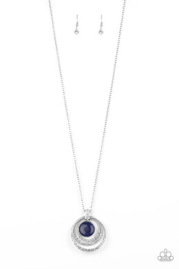 A Diamond A Day Blue Cat's Eye Necklace Paparazzi Accessories