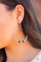 Load image into Gallery viewer, Serenely Southwestern Blue Earing Paparazzi Accessories
