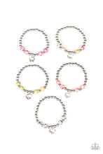 Load image into Gallery viewer, Heart Charm Marbled Bead Bracelets Paparazzi Accessories
