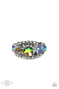 Dainty Back,gunmetal,hematite,oil spill,Skinny Back,Wide Back,Champion Couture - Multi Ring