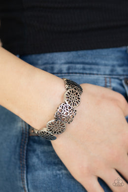 Mandala Mixer Silver Hinge Bracelet Paparazzi Accessories