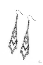 Load image into Gallery viewer, Electric Shimmer - Black Earrings Paparazzi Accessories