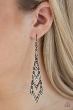 Load image into Gallery viewer, Electric Shimmer - Black Earrings Paparazzi Accessories