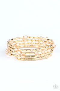 coil,gold,rhinestones,Regal Remix Gold Bracelet
