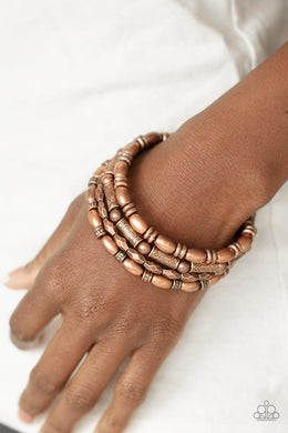 Texture Throwdown Copper Bracelet Paparazzi Accessories
