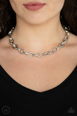 Urban Uplink Silver Choker Necklace Paparazzi Accessories