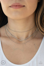 Load image into Gallery viewer, Battle of the Glitz White Choker Necklace Paparazzi Accessories