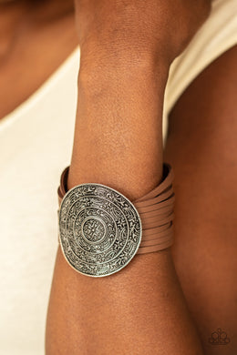 Treasure Quest Brown Leather Bracelet Paparazzi Accessories