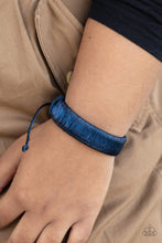 Load image into Gallery viewer, In A Flash Blue Pull-Tie Bracelet Paparazzi Accessories