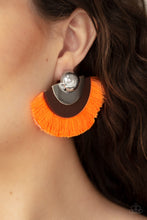 Load image into Gallery viewer, Fan the FLAMBOYANCE - Orange Earring Paparazzi Accessories