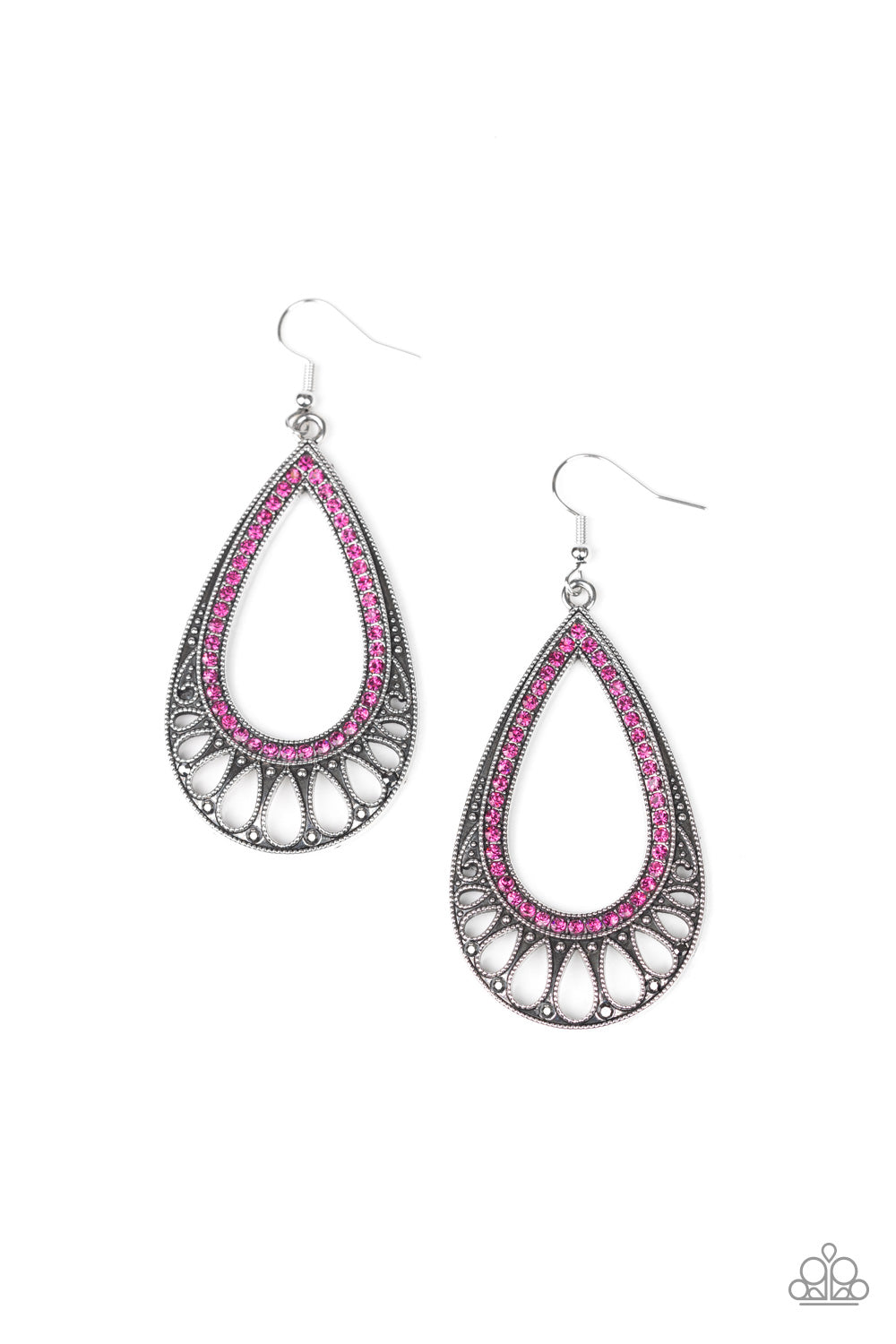 Royal Finesse Pink Earring Paparazzi Accessories