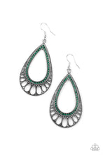Load image into Gallery viewer, Royal Finesse Green Earrings Paparazzi Accessories