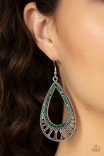 Load image into Gallery viewer, Royal Finesse Green Earrings Paparazzi Accessories