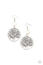 Load image into Gallery viewer, Bountiful Branches White Earrings Paparazzi Accessories